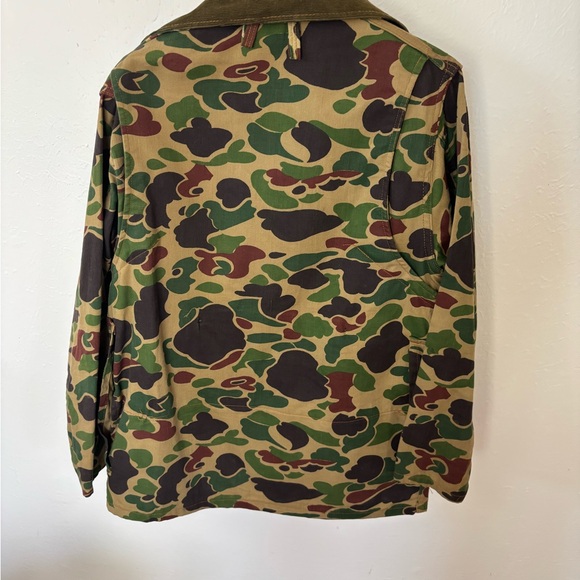 Vintage Camouflage Jacket with Corduroy Collar - Picture 2 of 9